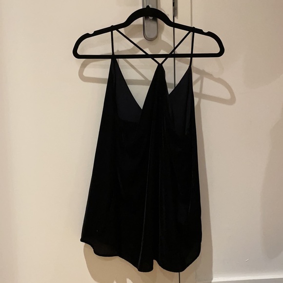 LOFT Black Velvet Spaghetti Strap Tank Top - Picture 5 of 7